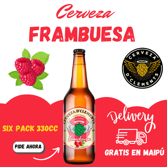 Six Pack cerveza Frambuesa 330cc